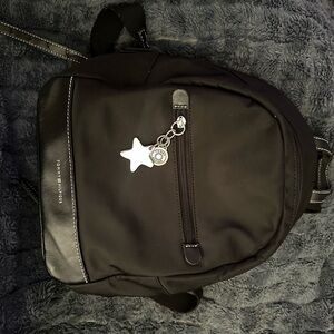 Tommy Hilfiger Black Backpack with Star Charm